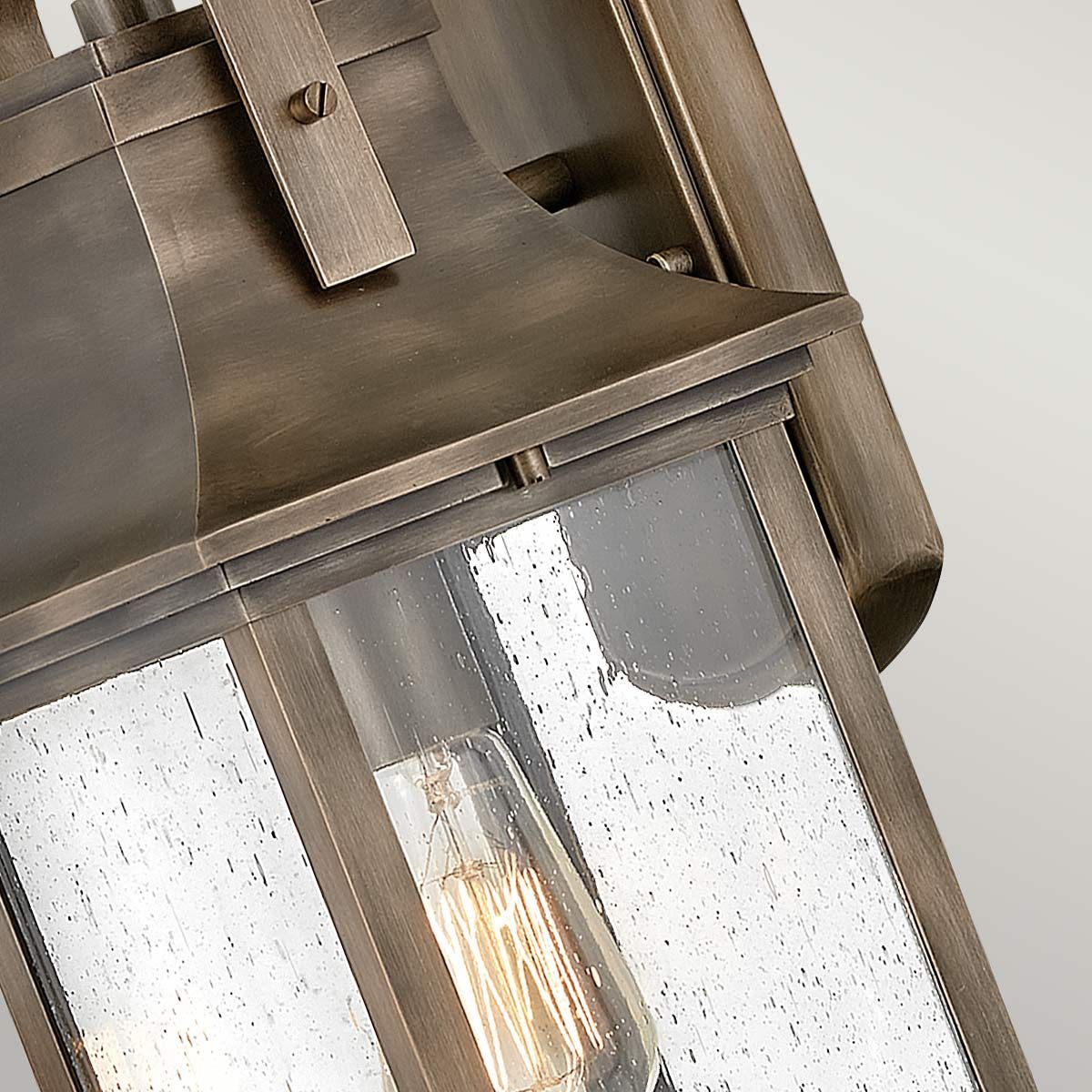 Quintiesse Grant Single Small Wall Lantern - Burnished Bronze