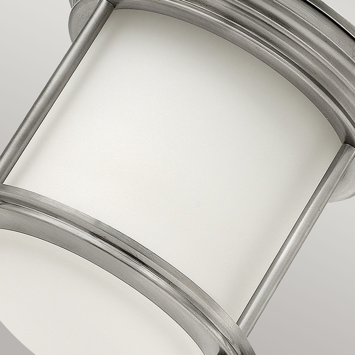 Quintiesse Hadrian Single Bathroom Flush Fitting - Opal Glass - Antique Nickel