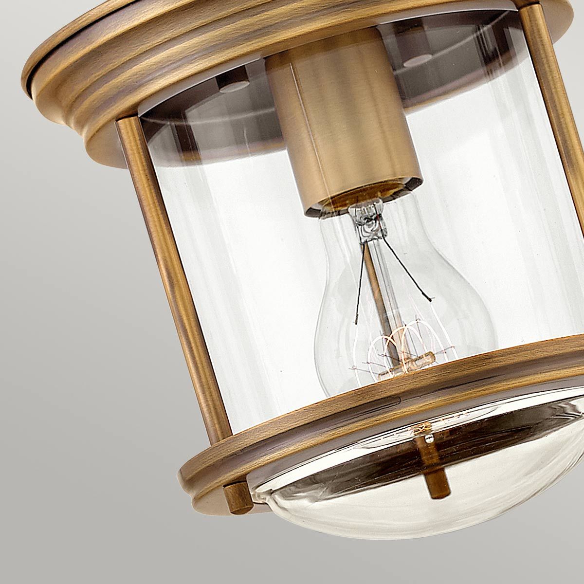 Quintiesse Hadrian Single Bathroom Flush Fitting - Clear Glass - Brushed Bronze
