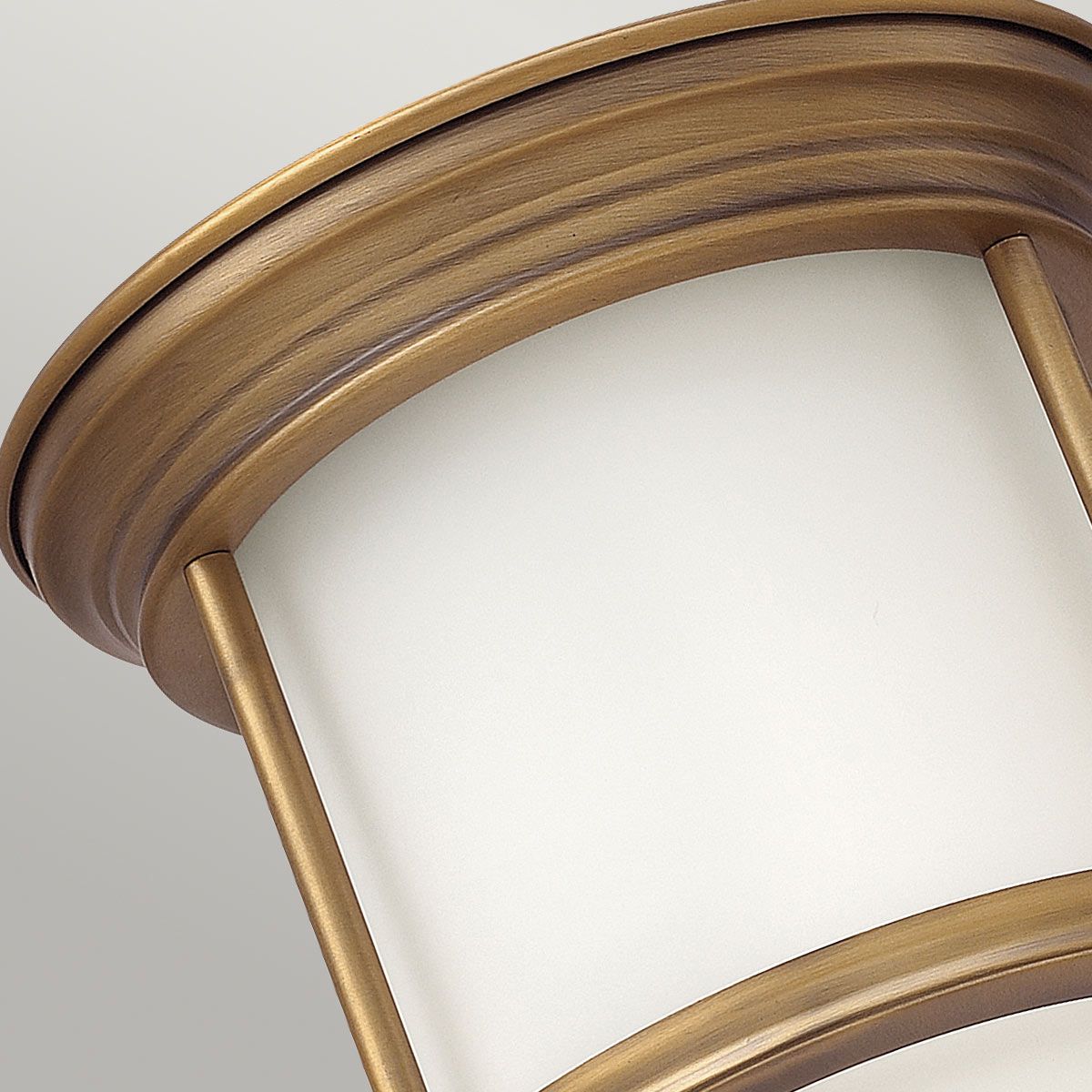 Quintiesse Hadrian Single Bathroom Flush Fitting - Opal Glass - Brushed Bronze
