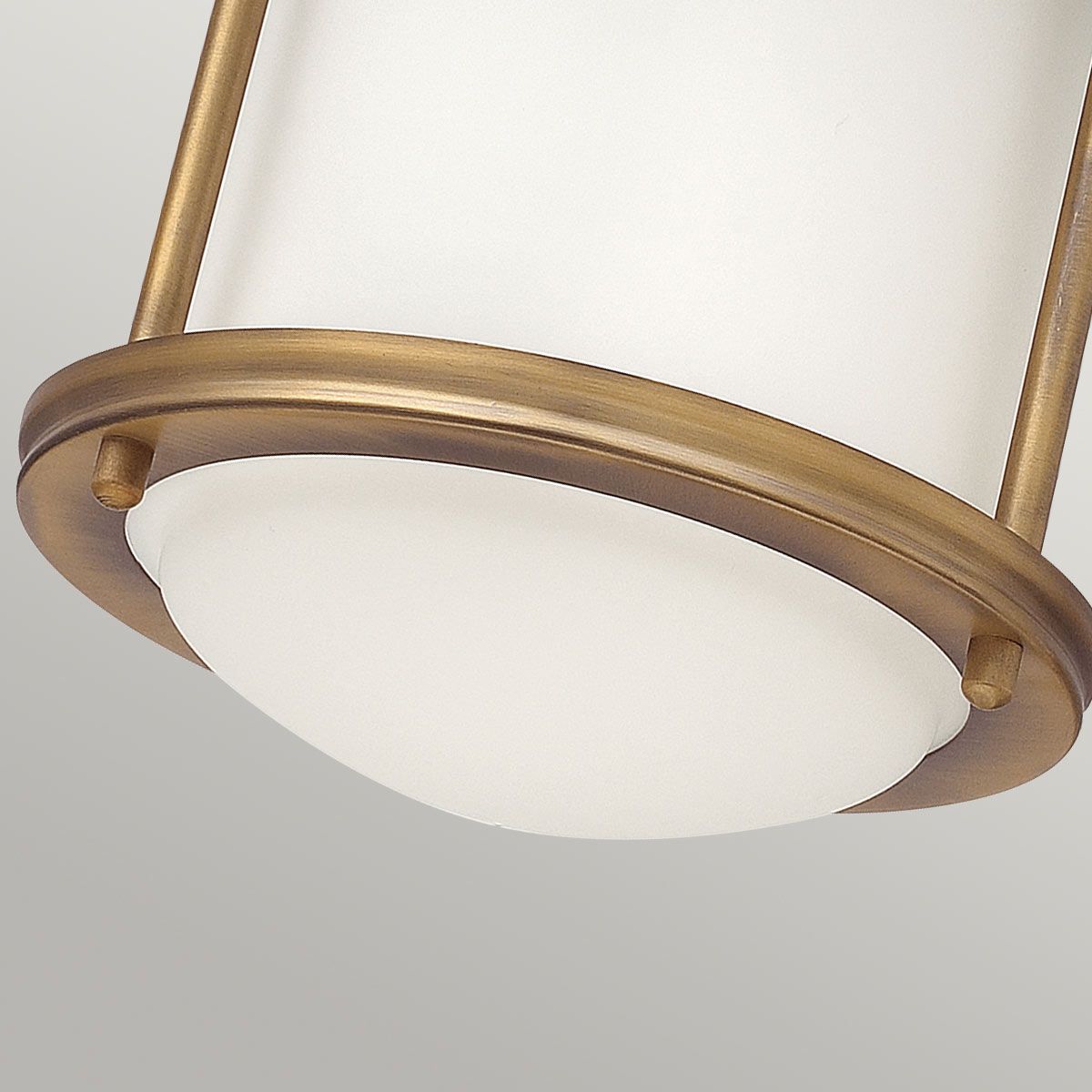 Quintiesse Hadrian Single Bathroom Flush Fitting - Opal Glass - Brushed Bronze