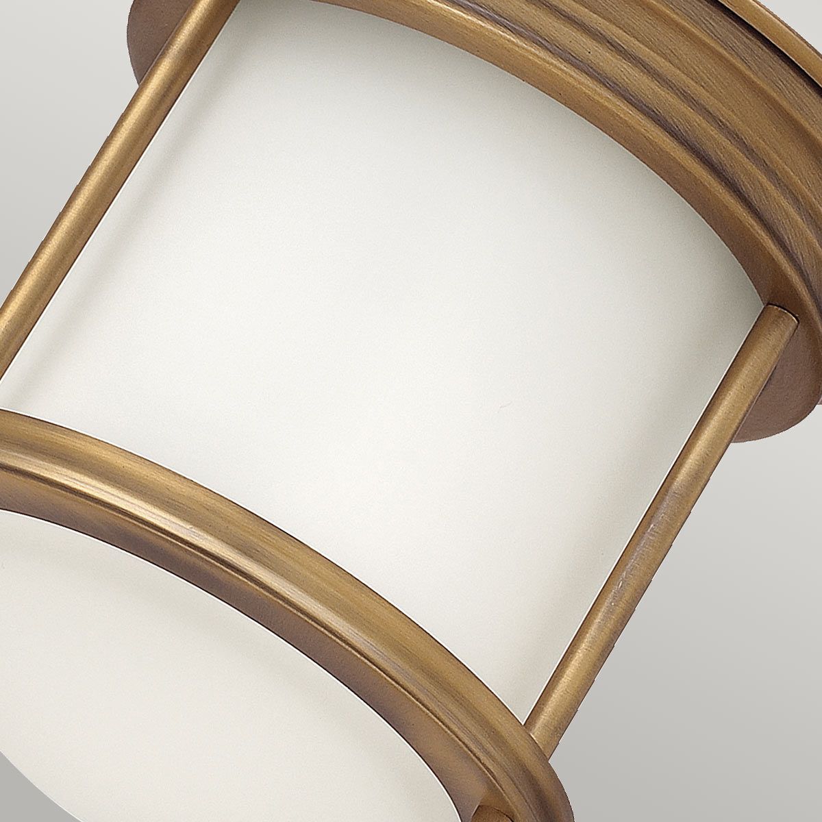 Quintiesse Hadrian Single Bathroom Flush Fitting - Opal Glass - Brushed Bronze