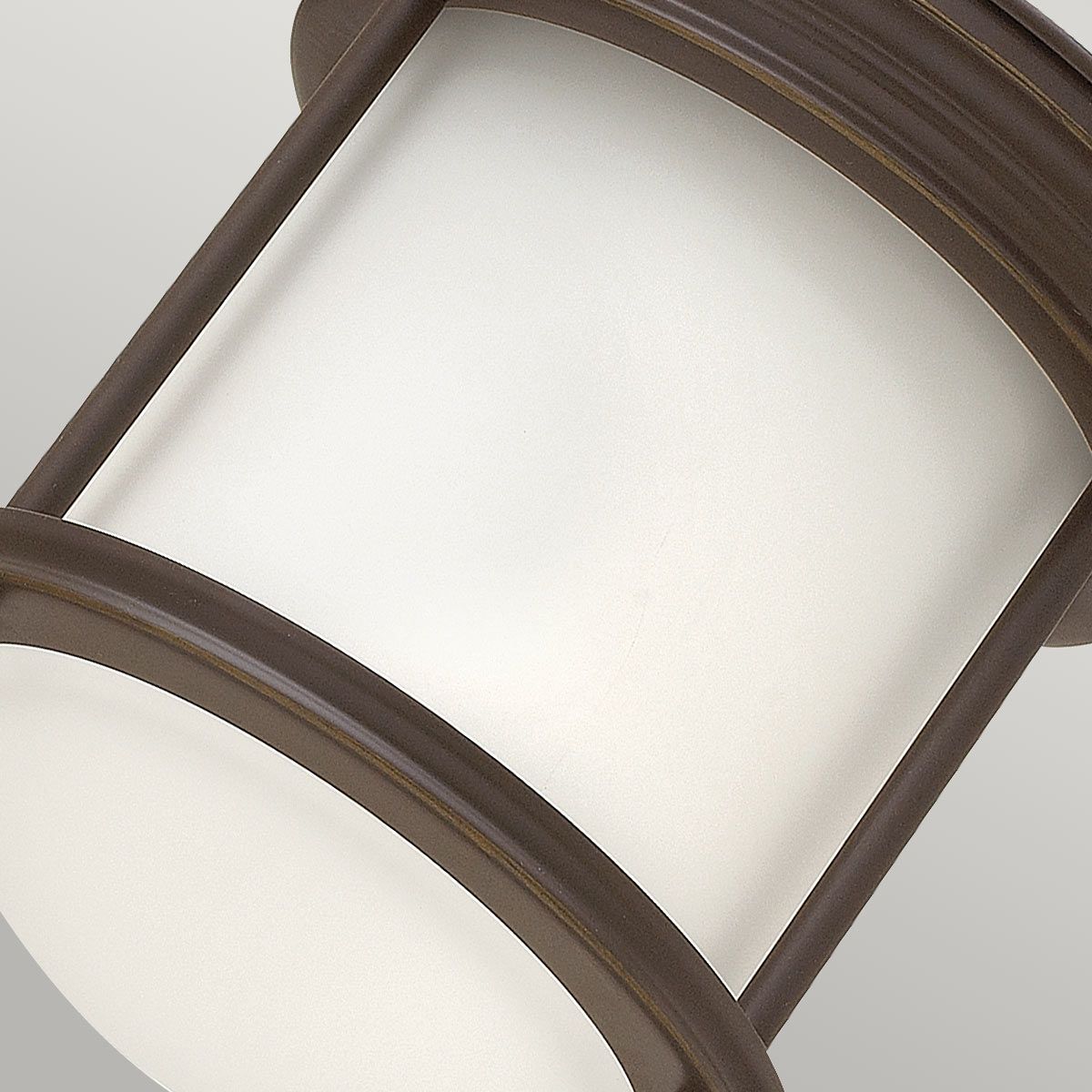 Quintiesse Hadrian Single Bathroom Flush Fitting - Opal Glass - Oil Rubbed Bronze