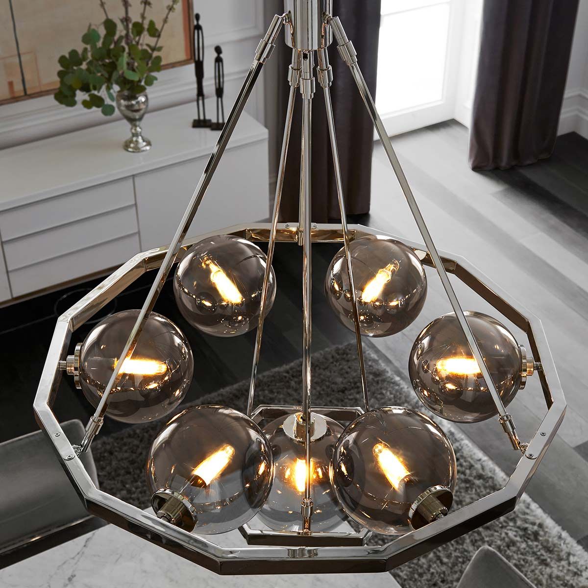 Quintiesse Harper 7 Light Chandelier - Polished Nickel