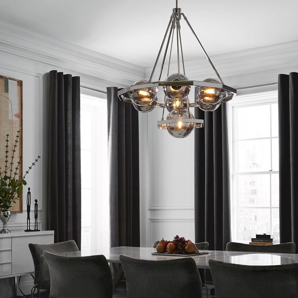 Quintiesse Harper 7 Light Chandelier - Polished Nickel