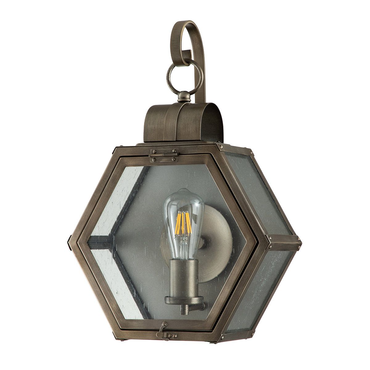 Quintiesse Heath Single Medium Wall Lantern - Burnished Bronze