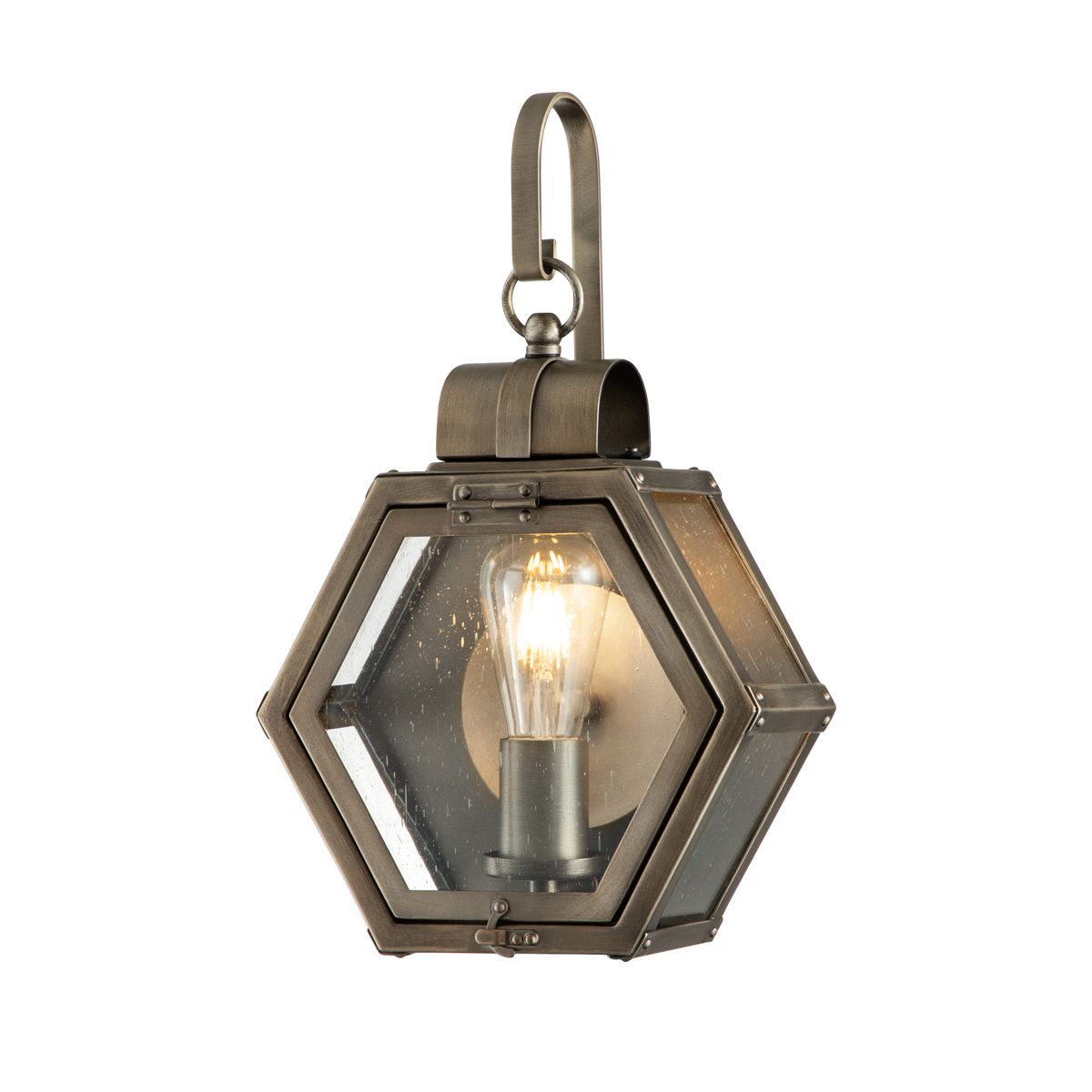 Quintiesse Heath Single Small Wall Lantern - Burnished Bronze