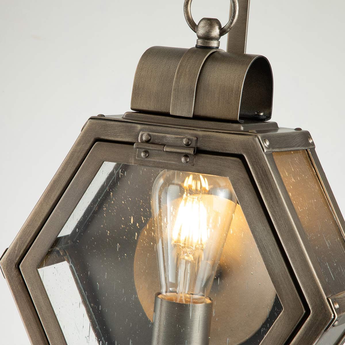 Quintiesse Heath Single Small Wall Lantern - Burnished Bronze