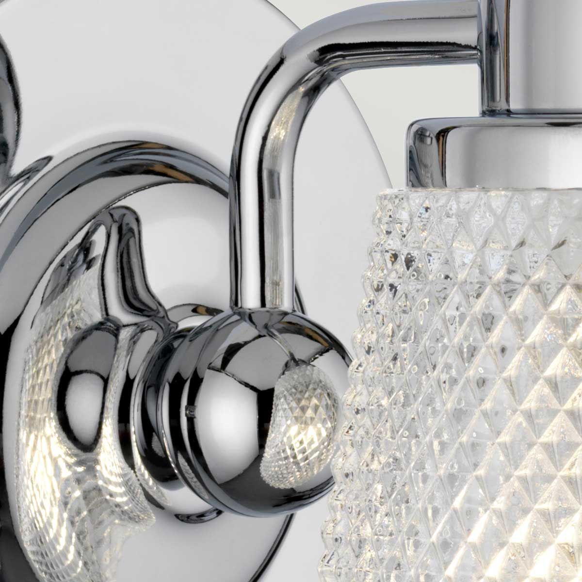 Quintiesse Hudson Single Bathroom Wall Light - Polished Chrome