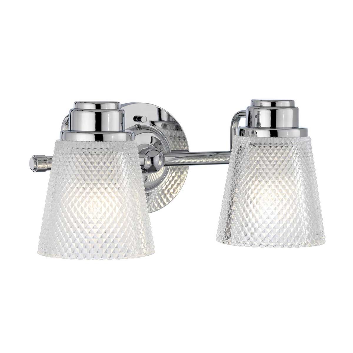 Quintiesse Hudson 2 Light Bathroom Wall Light - Polished Chrome