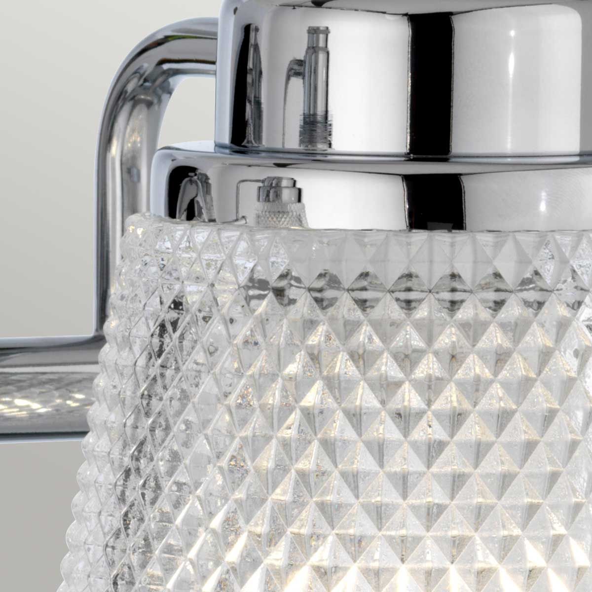 Quintiesse Hudson 2 Light Bathroom Wall Light - Polished Chrome