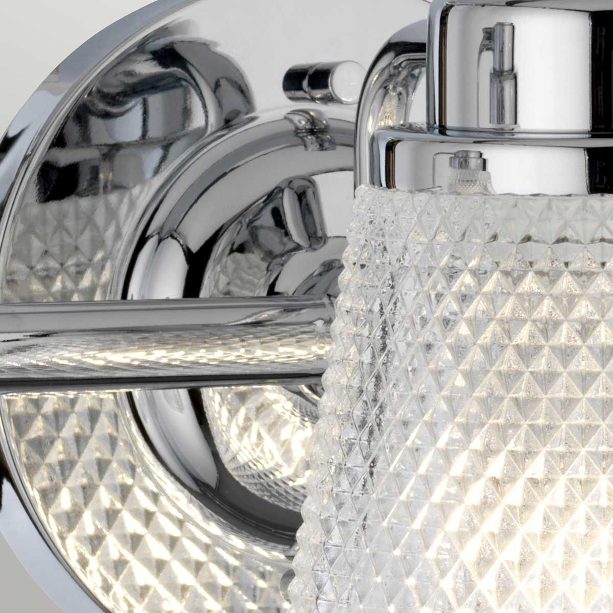 Quintiesse Hudson 3 Light Bathroom Wall Light - Polished Chrome