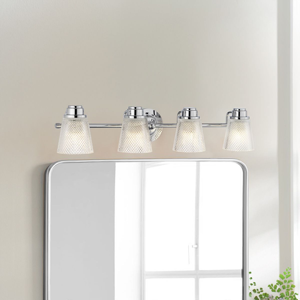 Quintiesse Hudson 4 Light Bathroom Wall Light - Polished Chrome