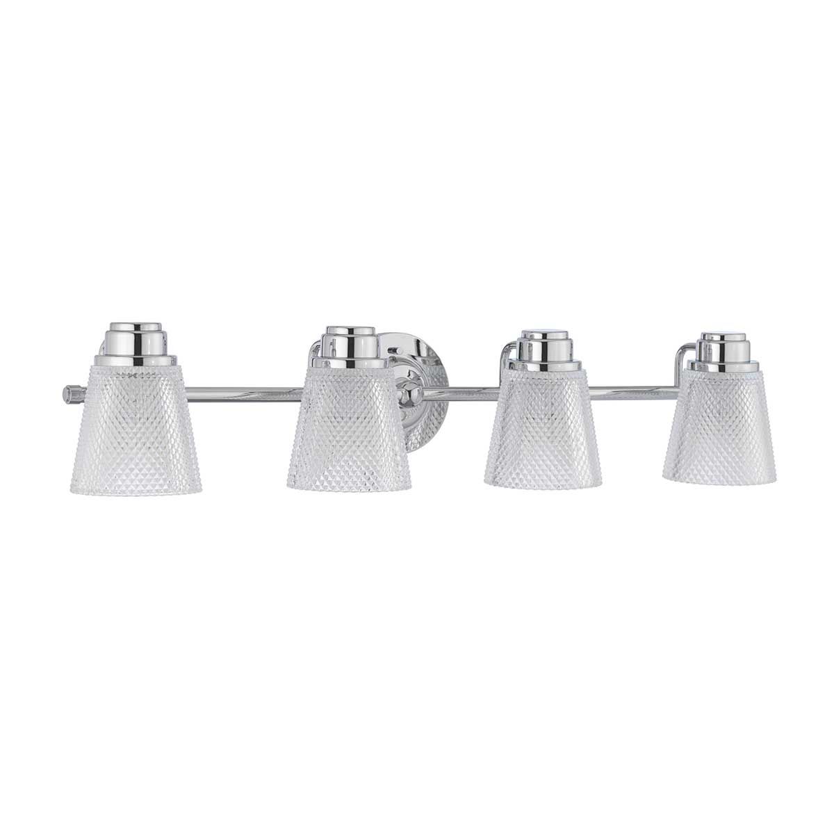 Quintiesse Hudson 4 Light Bathroom Wall Light - Polished Chrome