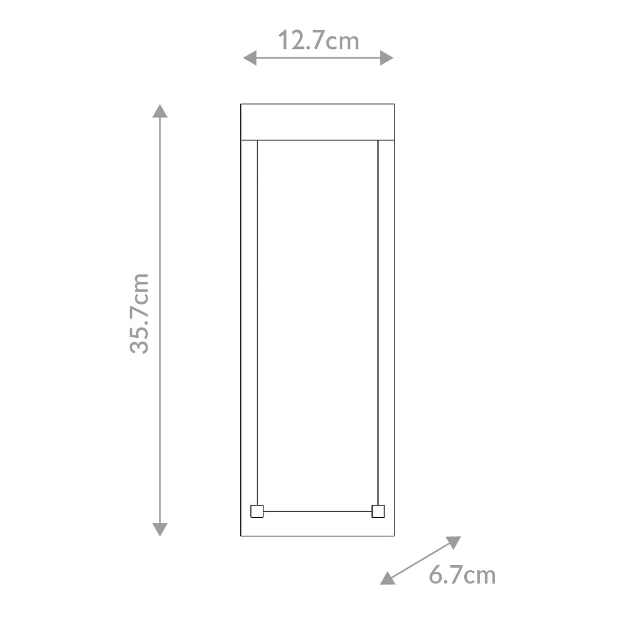 Quintiesse Kabo Outdoor Wall Light Small - Powder Coat Black