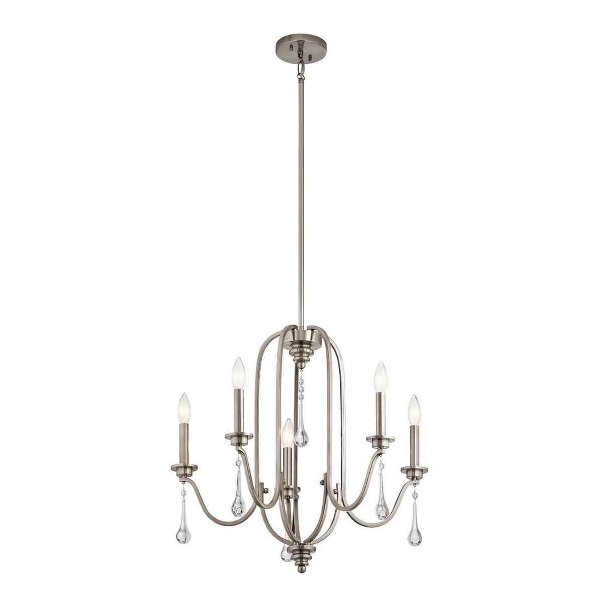Quintiesse Karlee 5 Light Chandelier - Classic Pewter