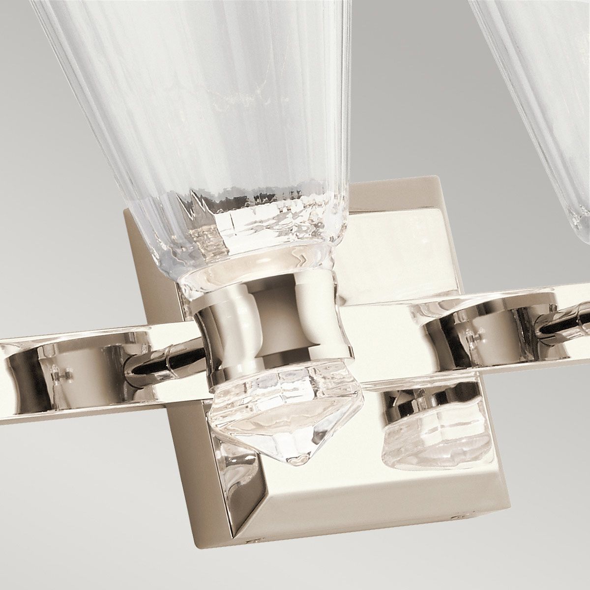 Quintiesse Kayva LED 4 Arm Dual-lit Bathroom Wall Light - Polished Nickel