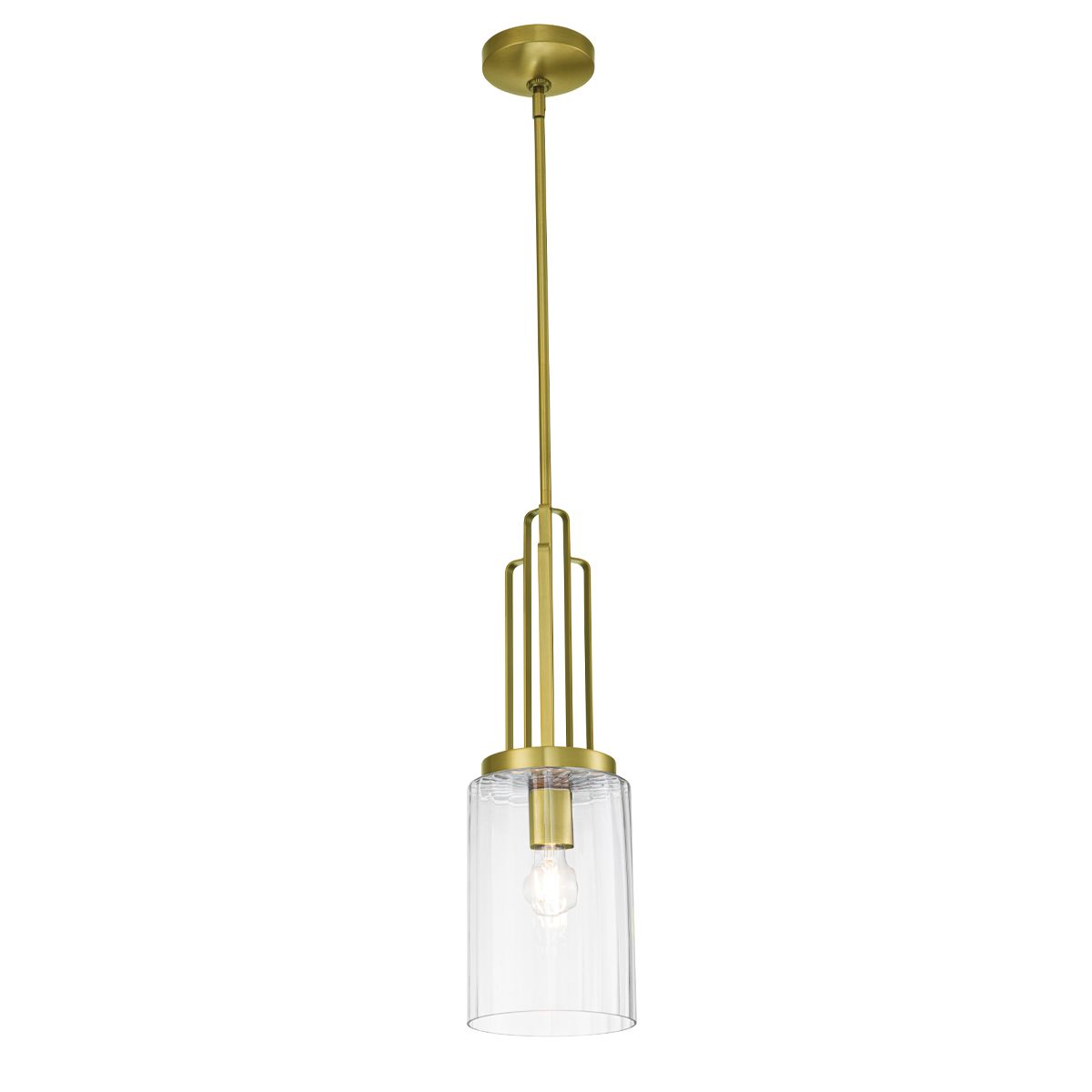 Quintiesse Kimrose Single Mini Pendant - Brushed Natural Brass