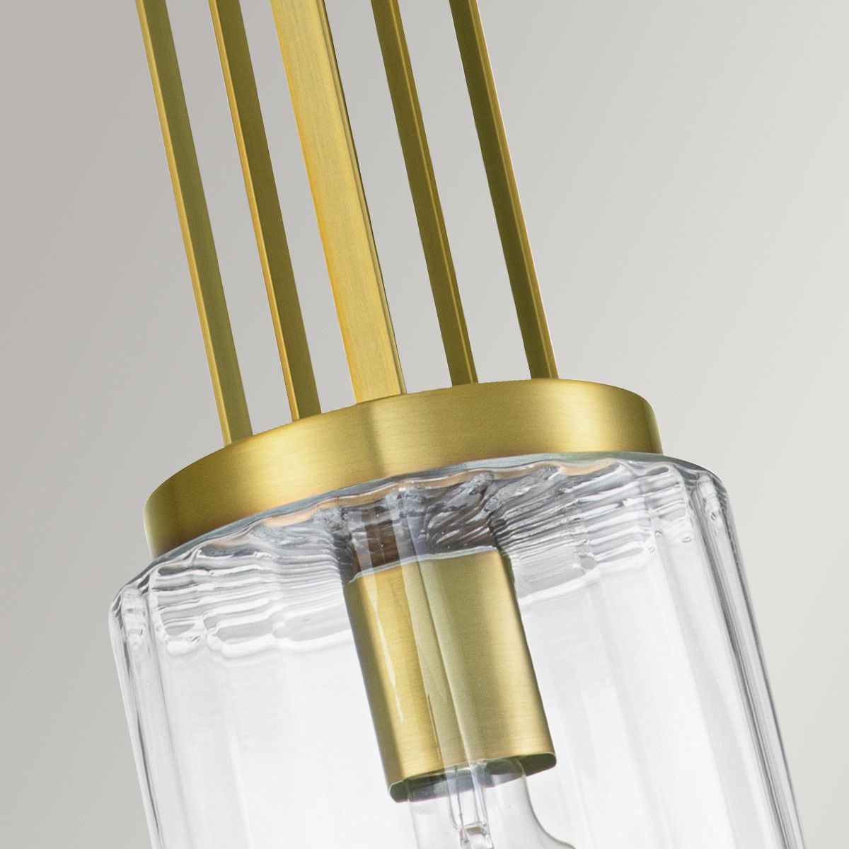 Quintiesse Kimrose Single Mini Pendant - Brushed Natural Brass