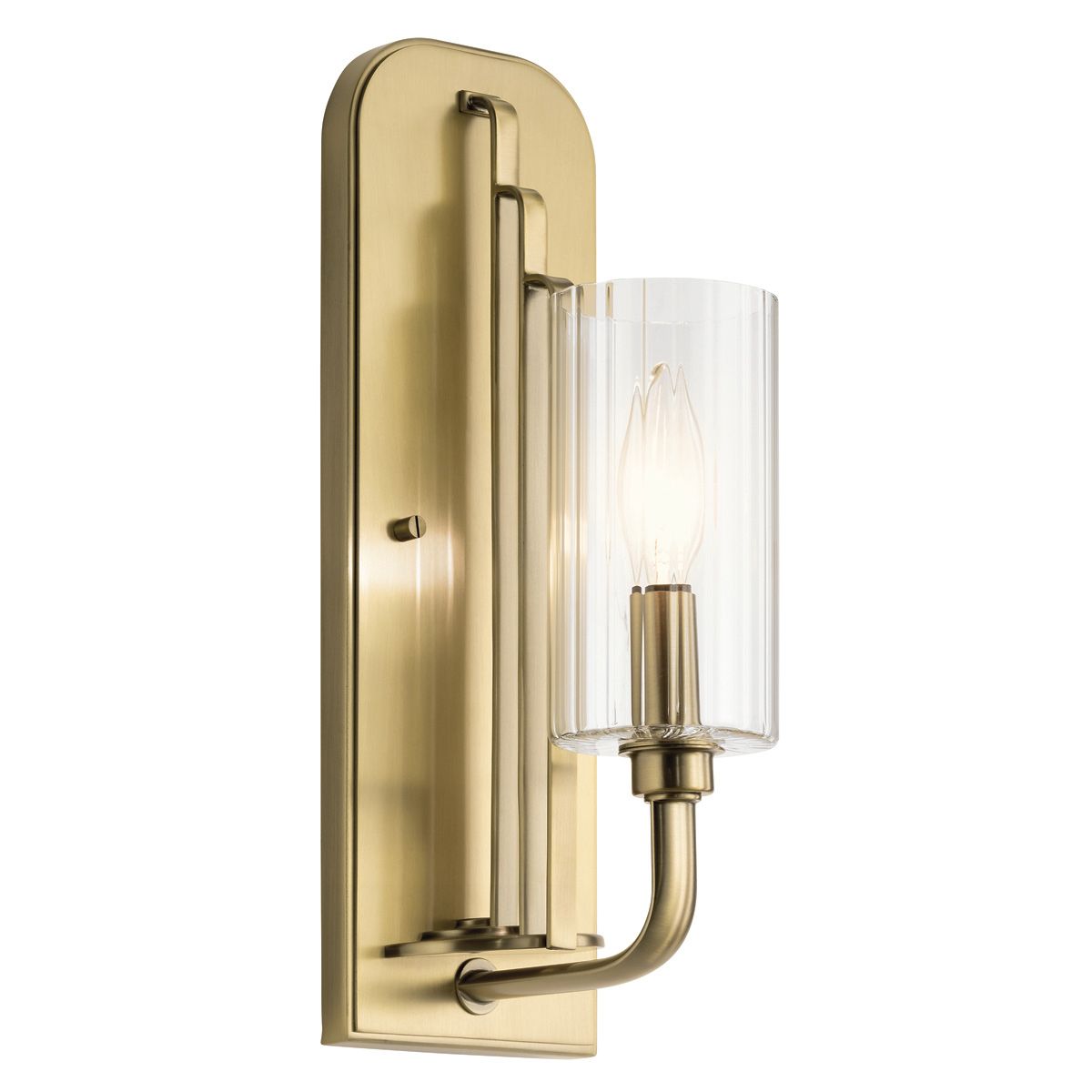 Quintiesse Kimrose Single Wall Light - Brushed Natural Brass