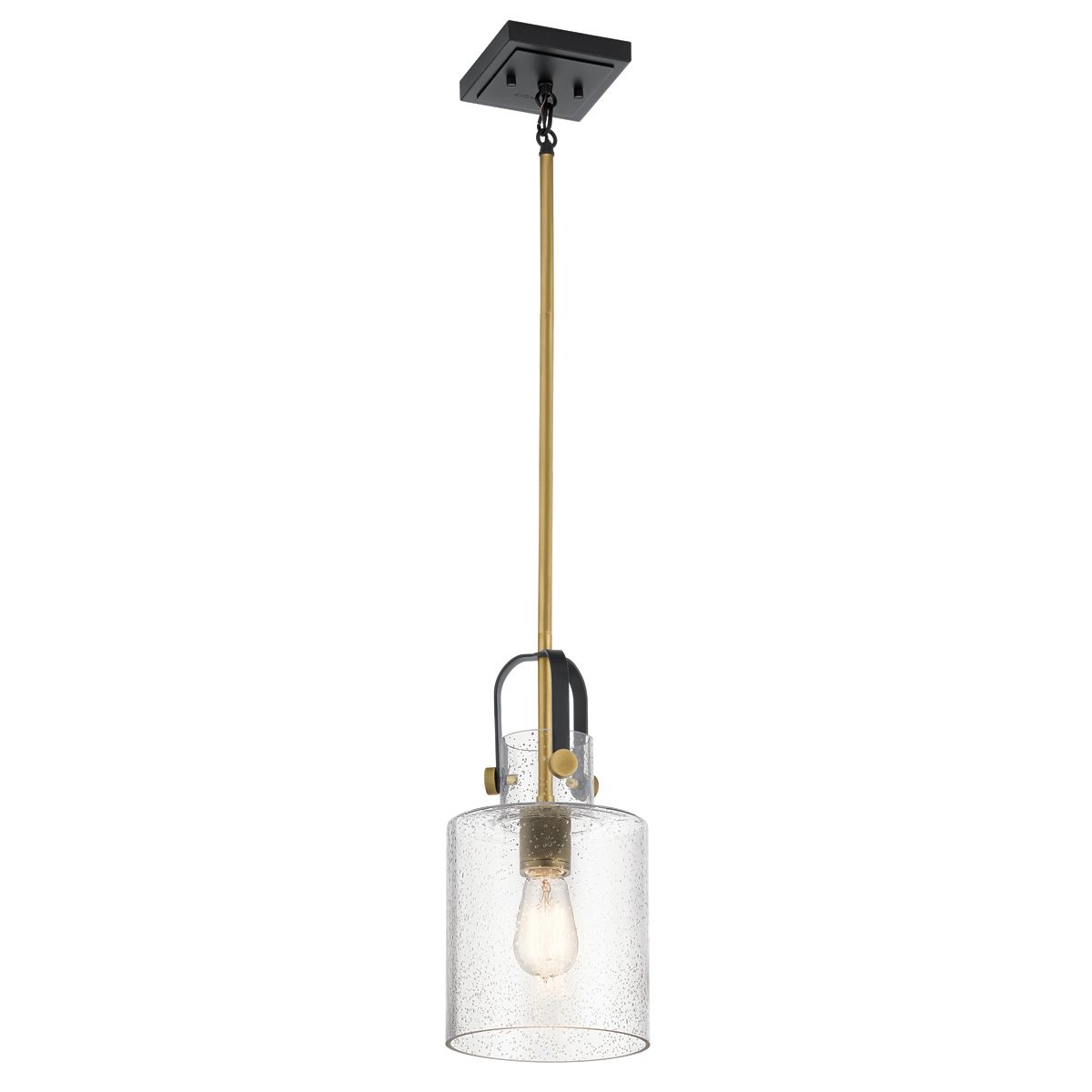 Quintiesse Kitner Single Pendant - Natural Brass