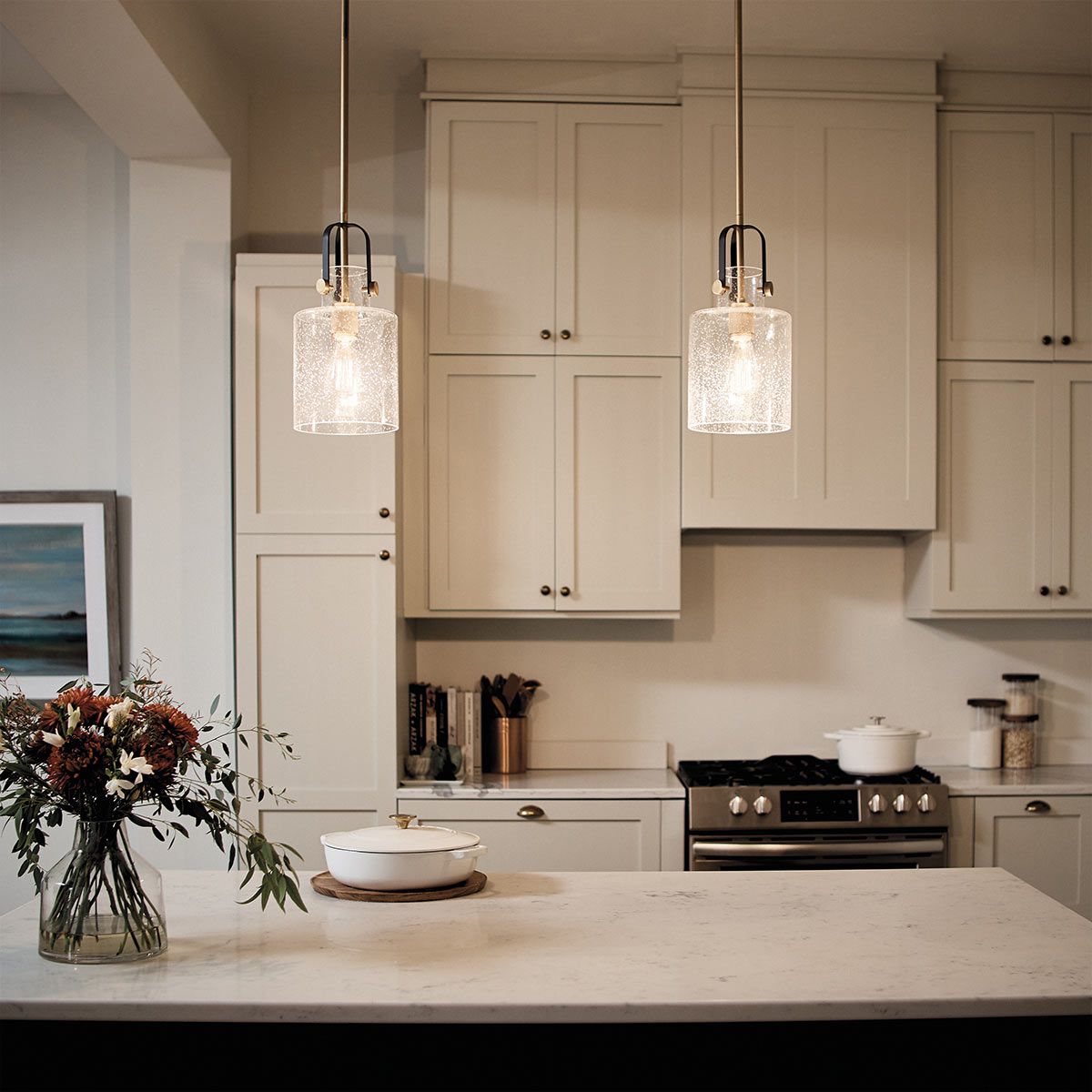 Quintiesse Kitner Single Pendant - Natural Brass