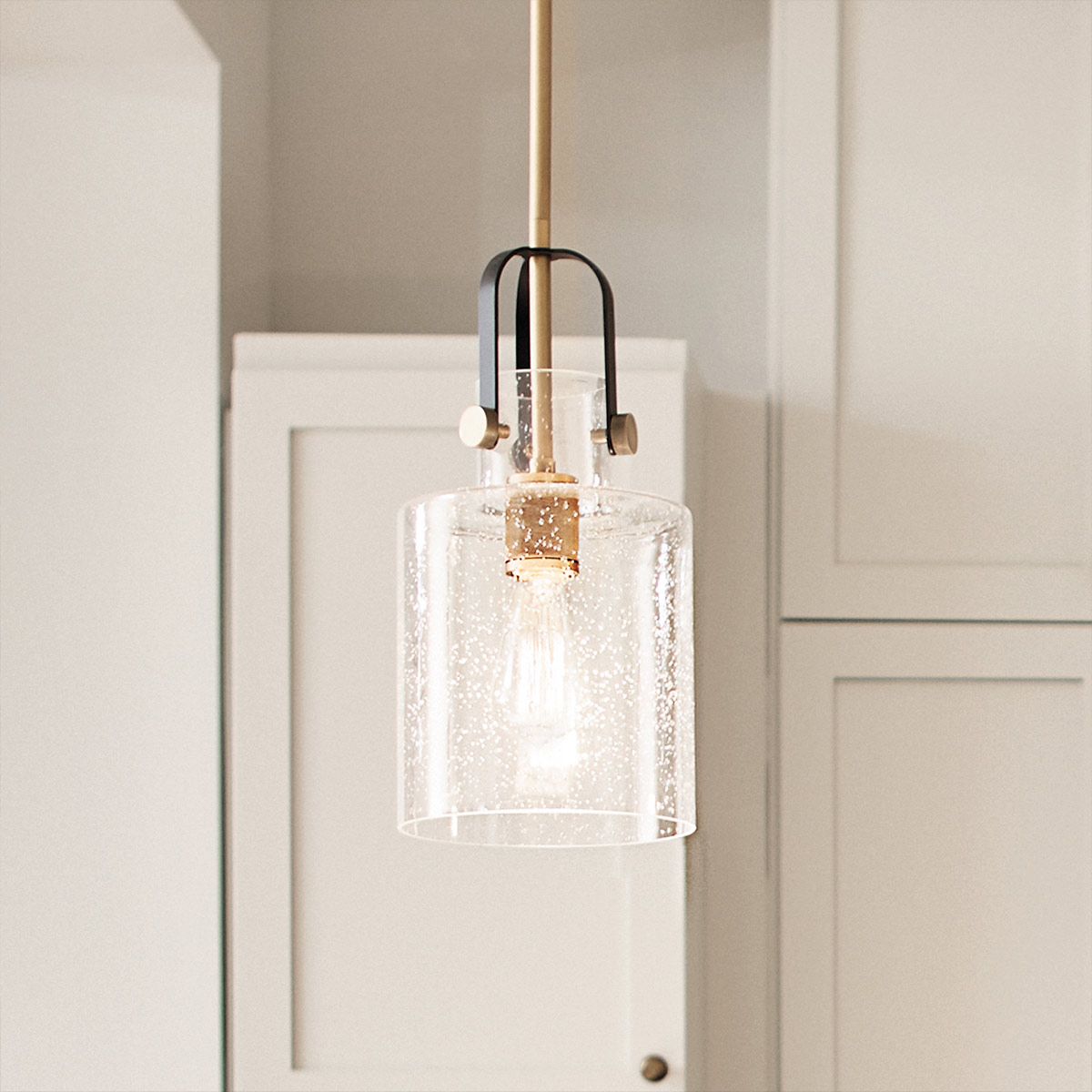 Quintiesse Kitner Single Pendant - Natural Brass