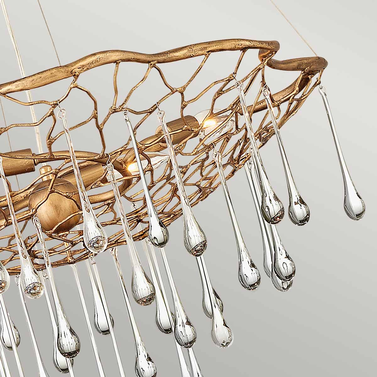 Quintiesse Laguna 4 Light Pendant Light - Burnished Gold