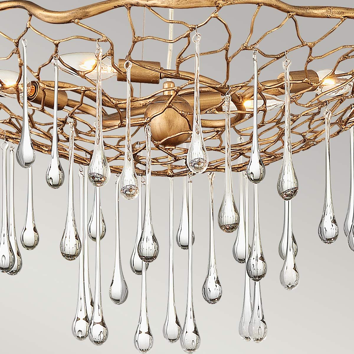 Quintiesse Laguna 4 Light Pendant Light - Burnished Gold