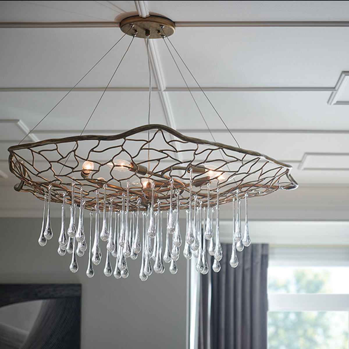 Quintiesse Laguna 6 Light Pendant Light - Burnished Gold