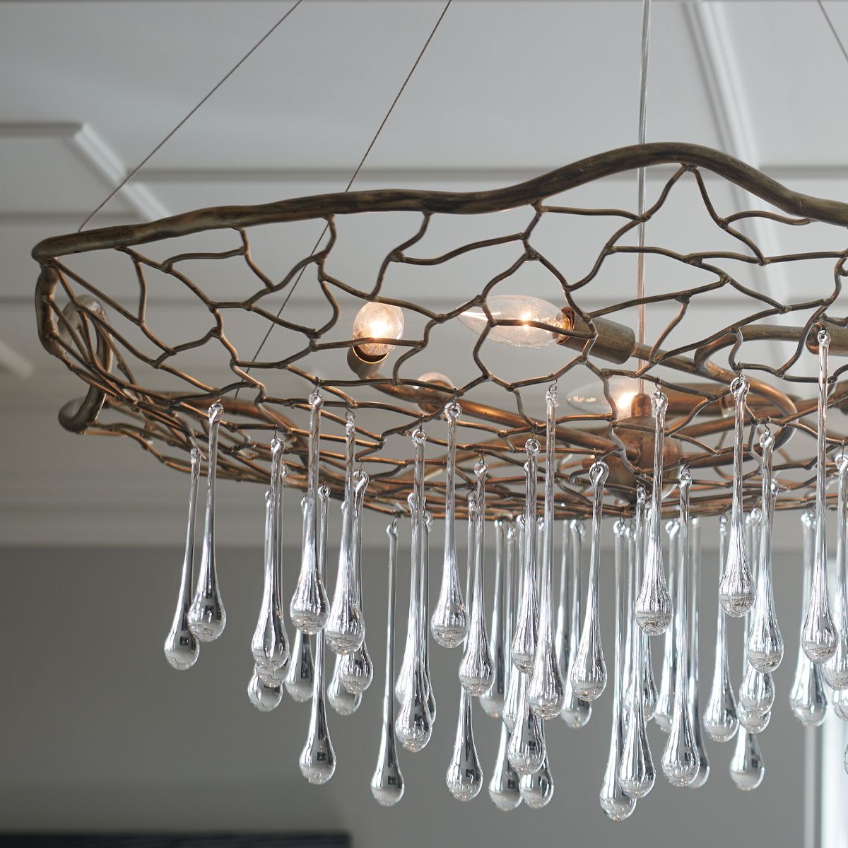 Quintiesse Laguna 6 Light Pendant Light - Burnished Gold