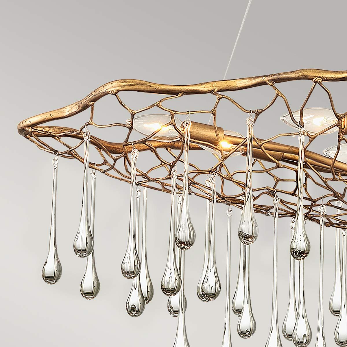 Quintiesse Laguna 8 Light Pendant Light - Burnished Gold