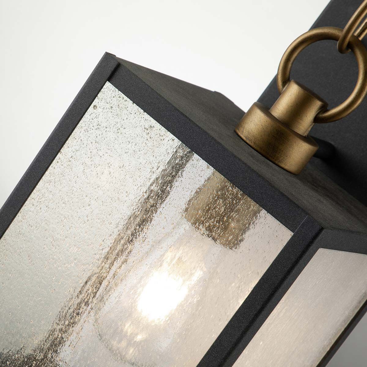 Quintiesse Lahden Single Medium Wall Lantern - Weathered Zinc