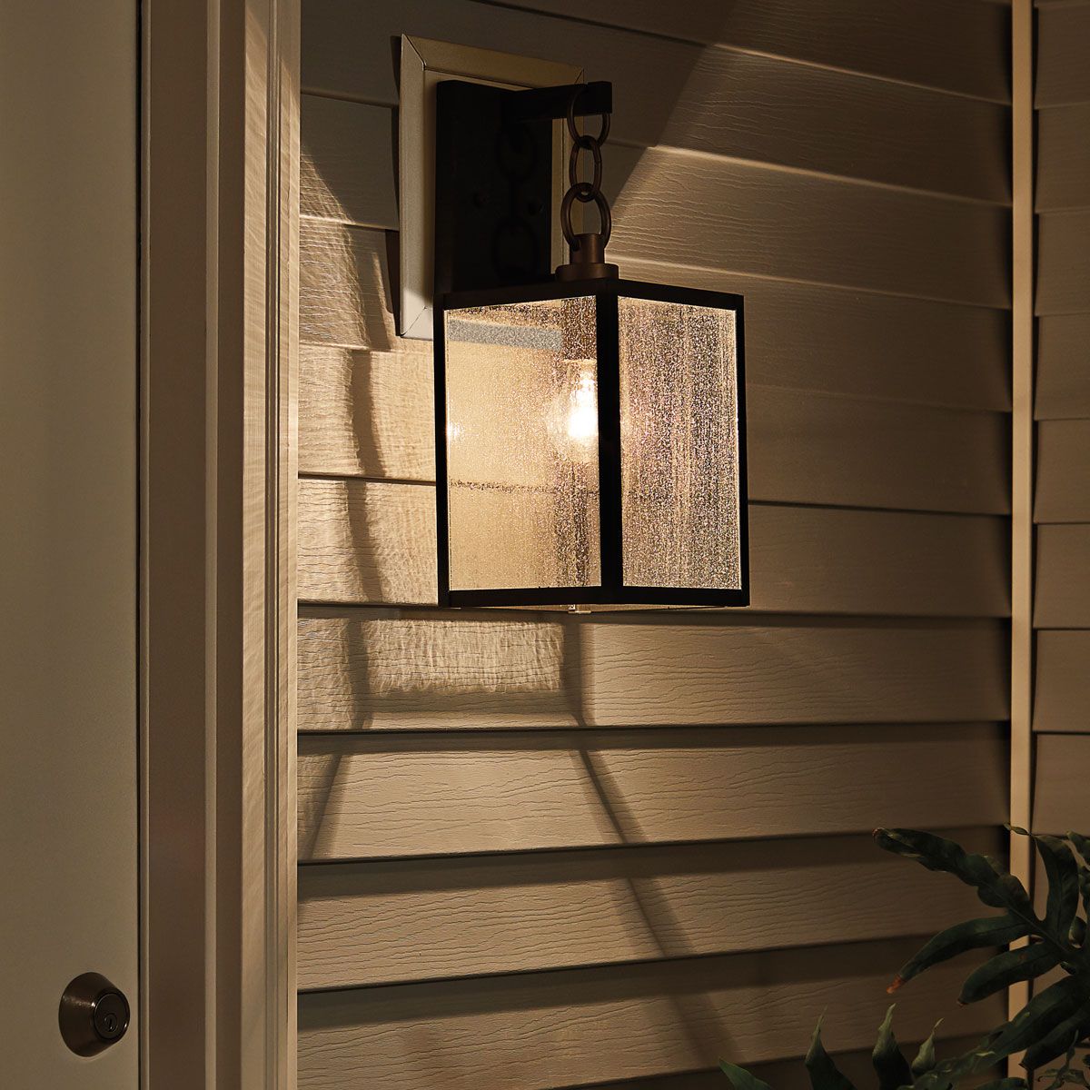 Quintiesse Lahden Single Medium Wall Lantern - Weathered Zinc