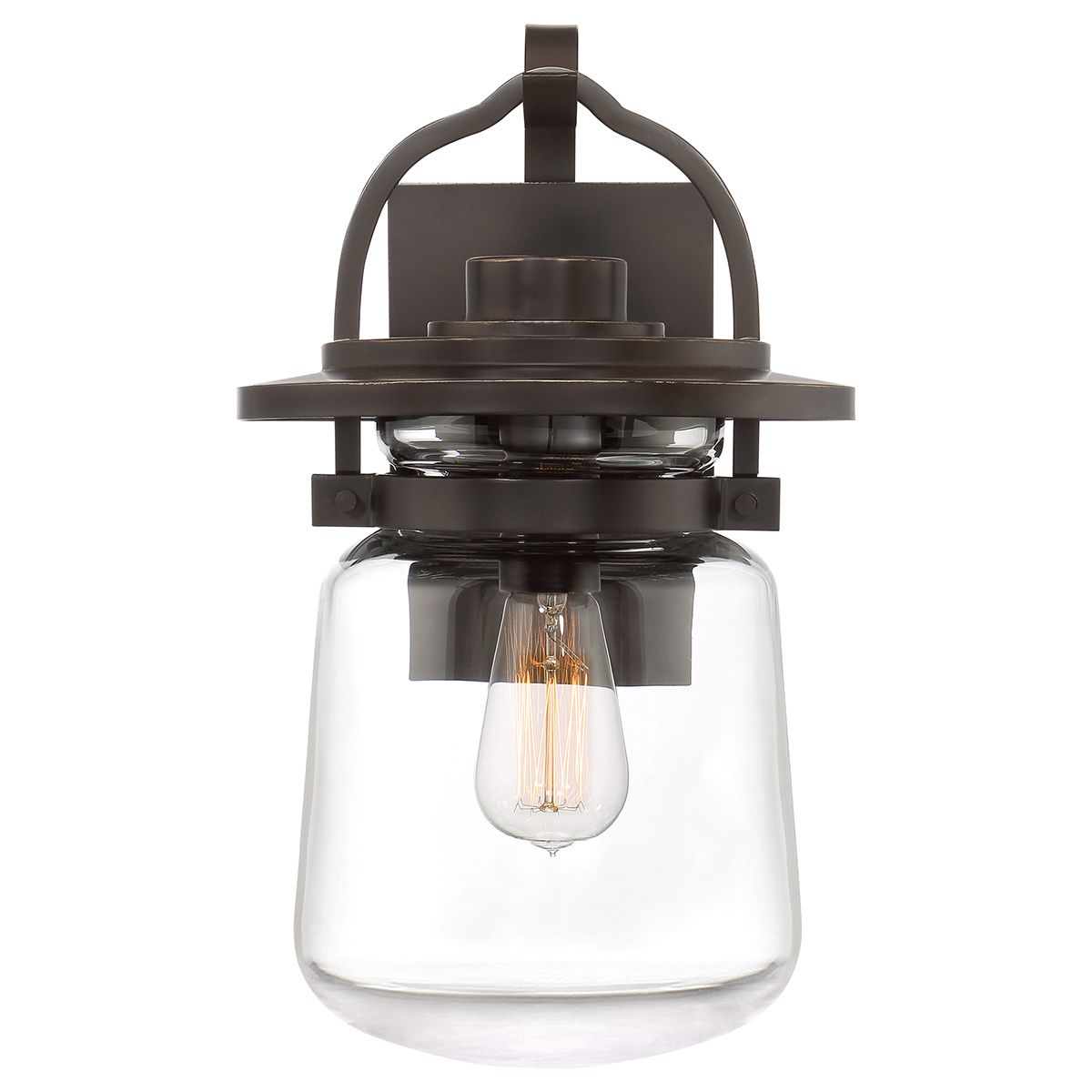 Quintiesse Lasalle Single Medium Wall Lantern - Western Bronze