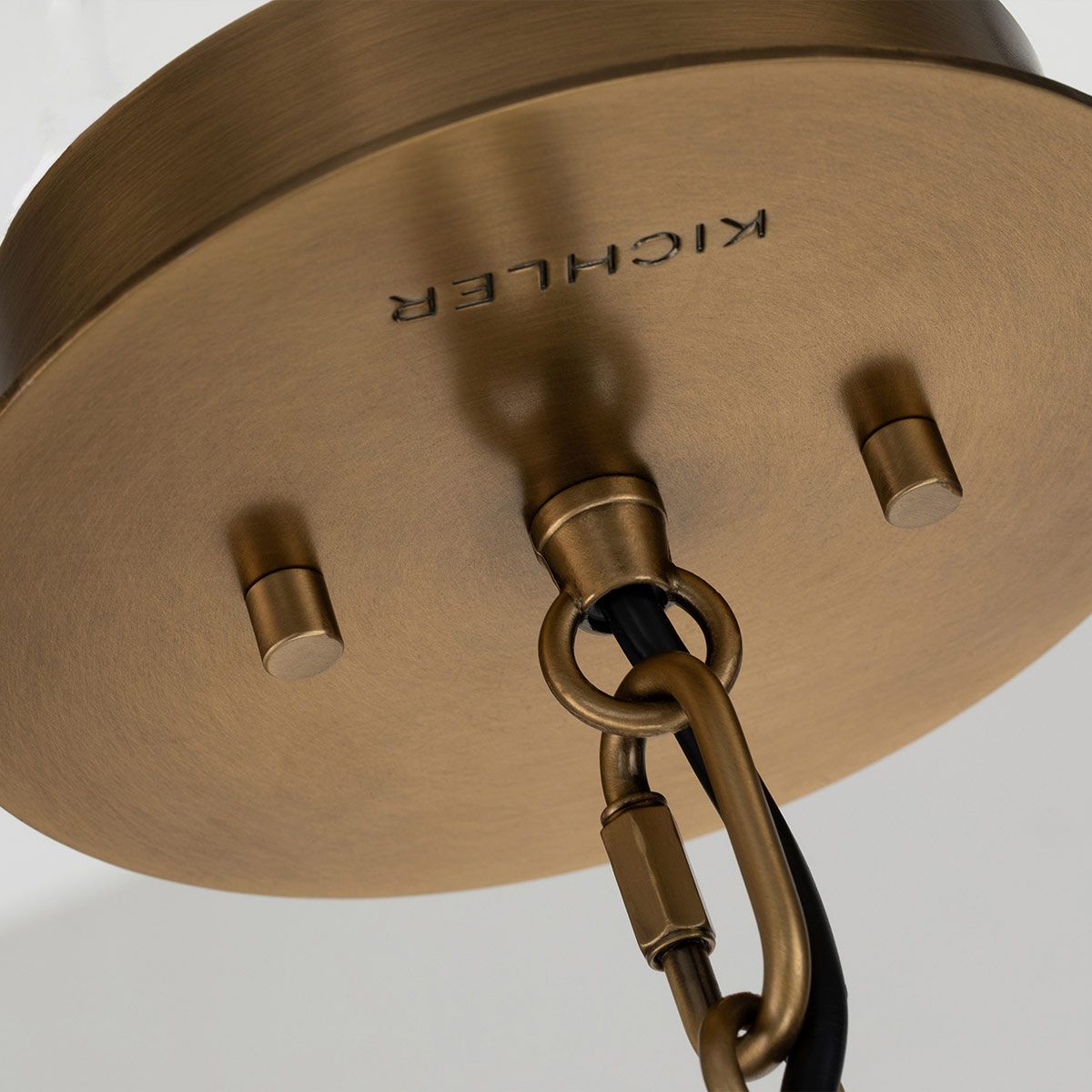 Quintiesse Linara Single Pendant - Black & Natural Brass