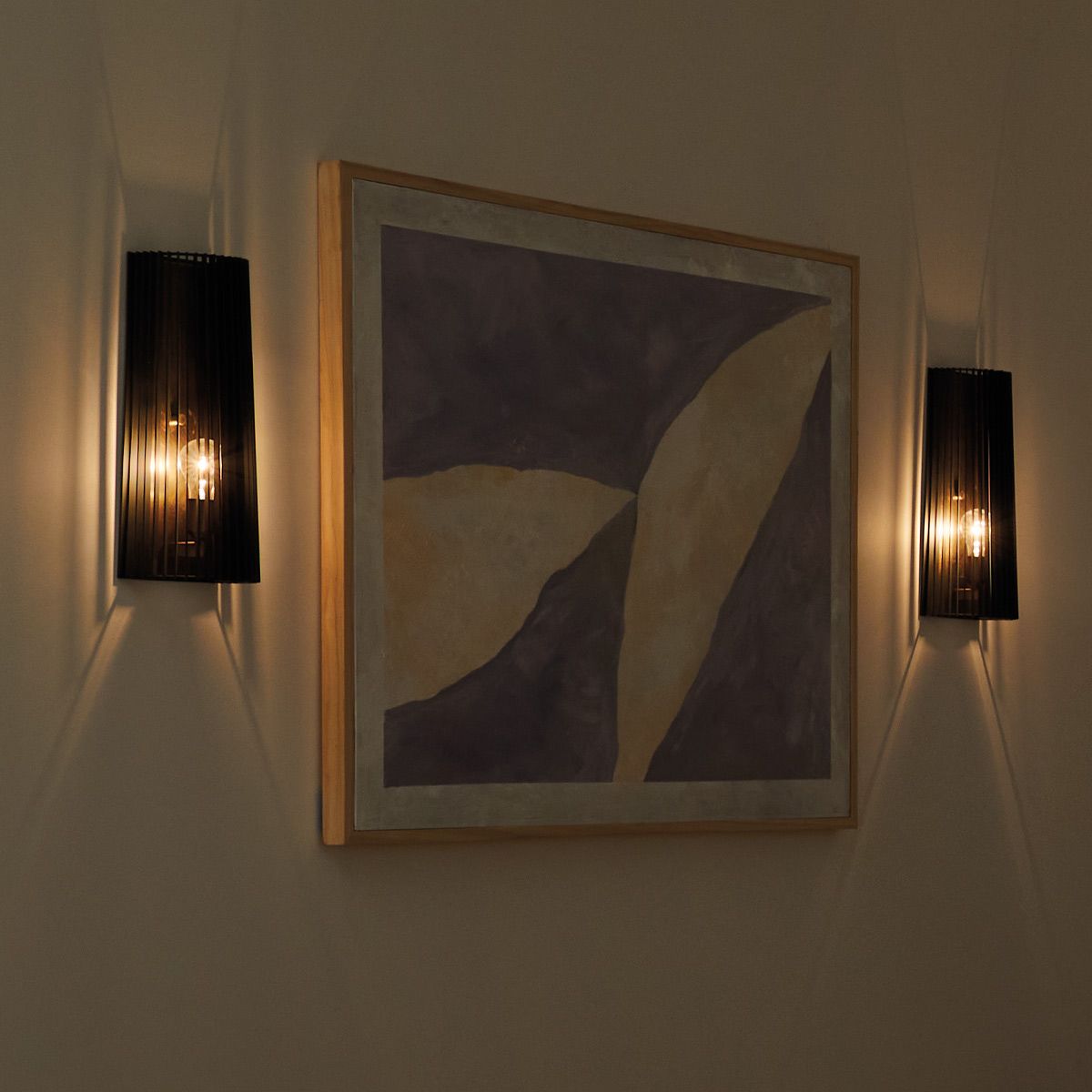 Quintiesse Linara Single Wall Light - Black & Natural Brass