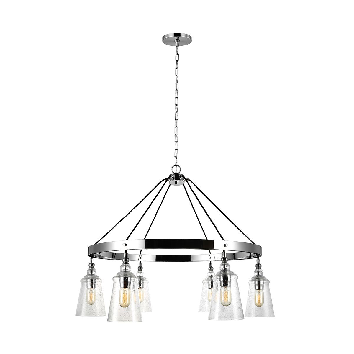 Quintiesse Loras 6 Light Chandelier - Chrome