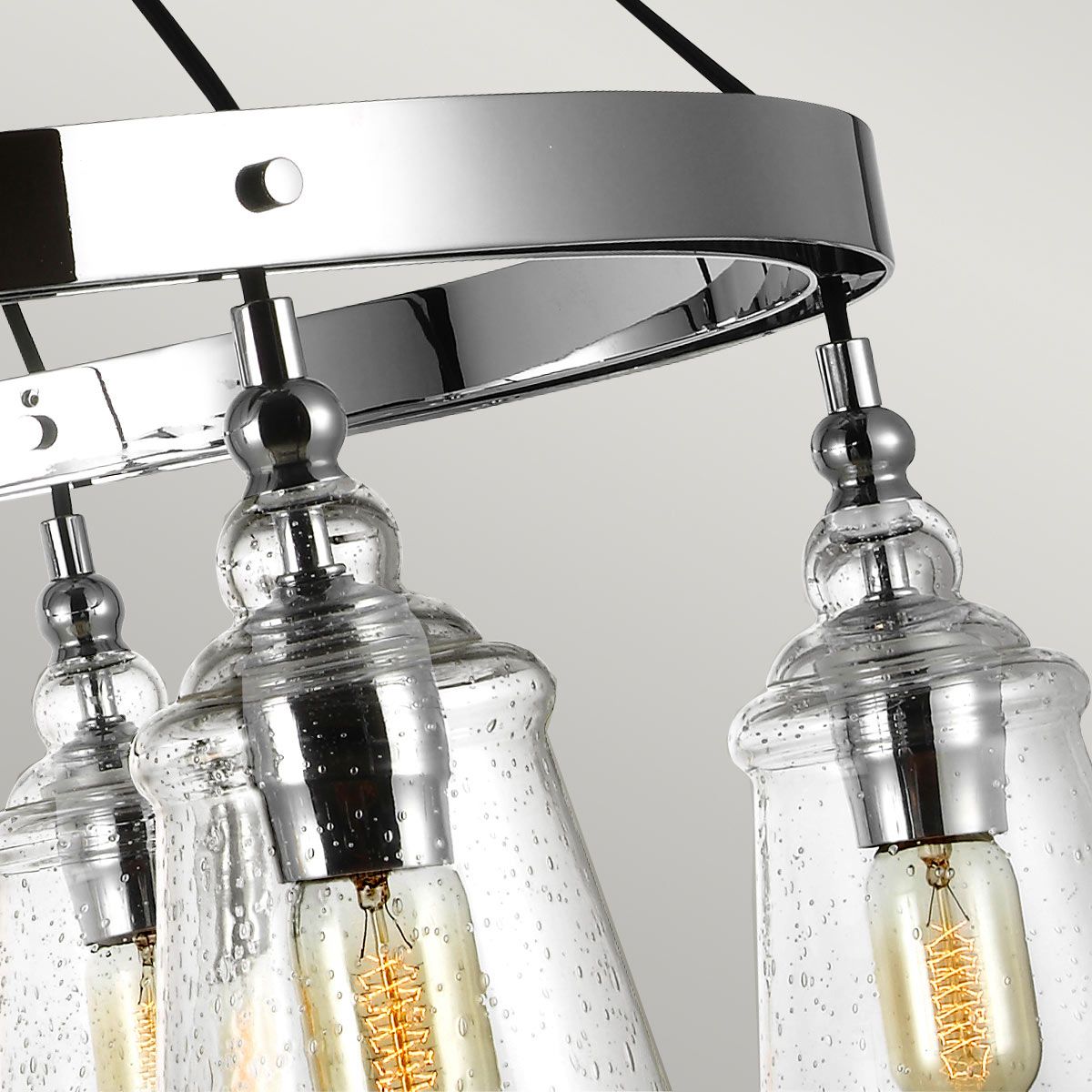 Quintiesse Loras 6 Light Chandelier - Chrome