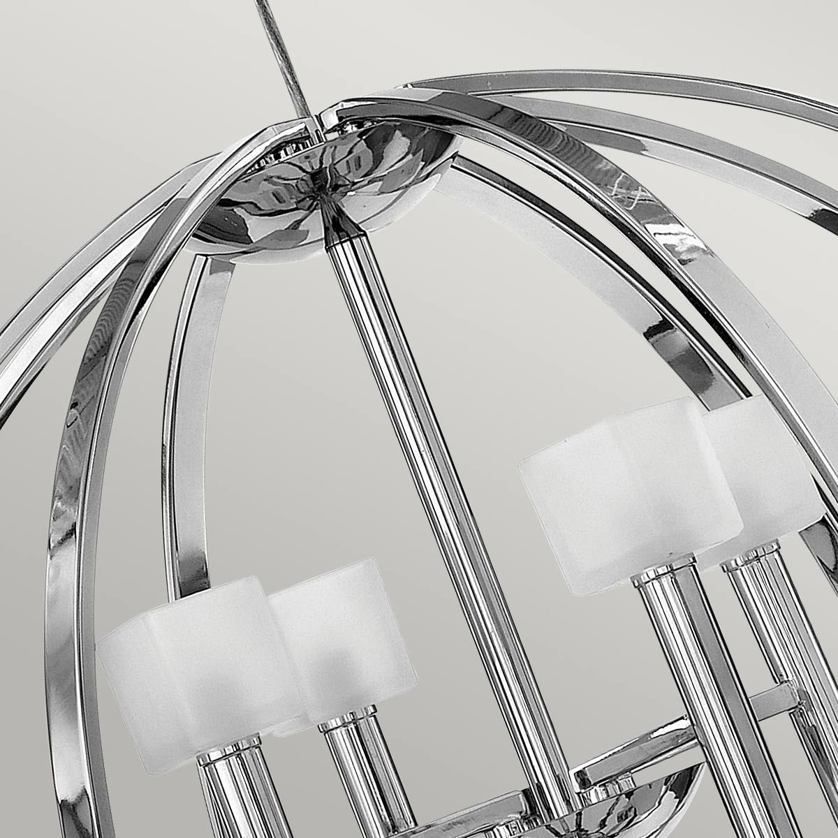 Quintiesse Mondo 8 Light Chandelier - Polished Chrome