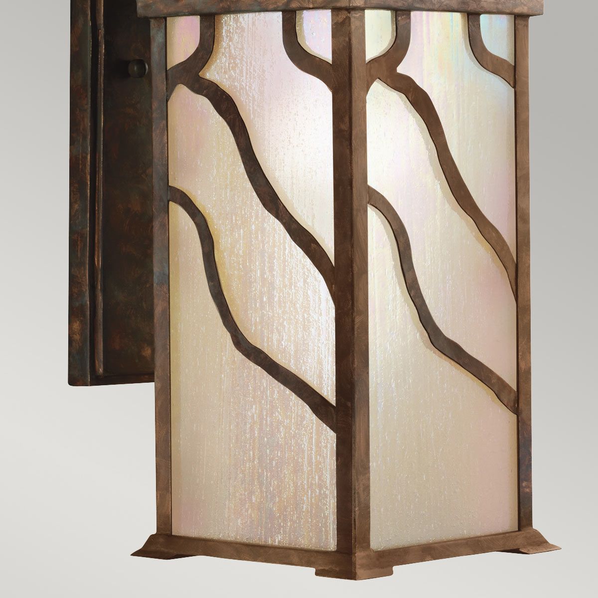 Quintiesse Morris Single Large IP44 Wall Lantern - Distressed Copper