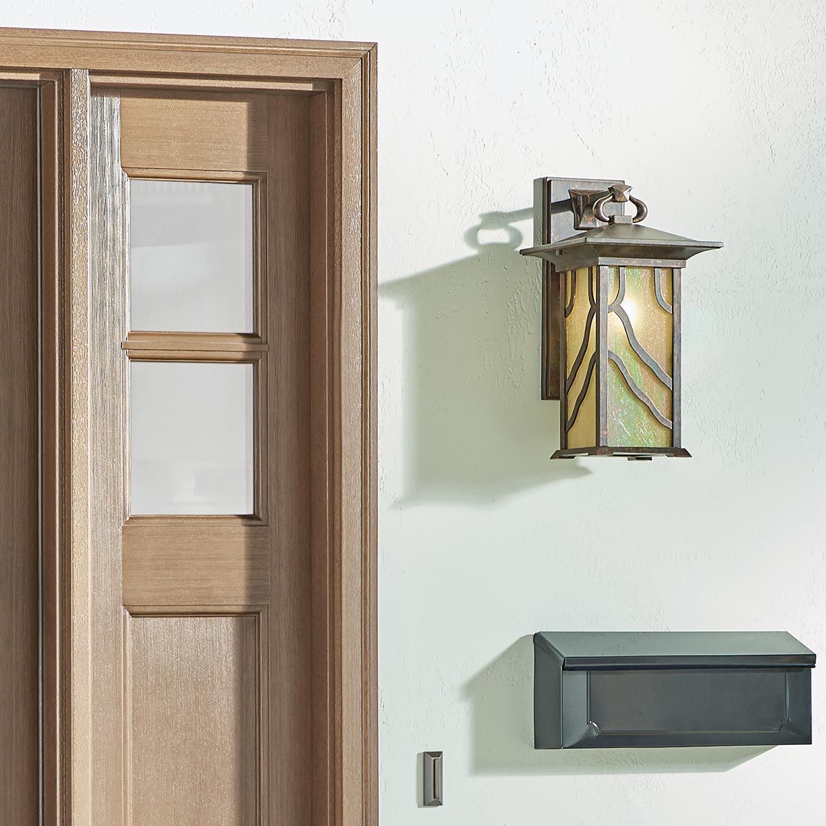 Quintiesse Morris Single Large IP44 Wall Lantern - Distressed Copper