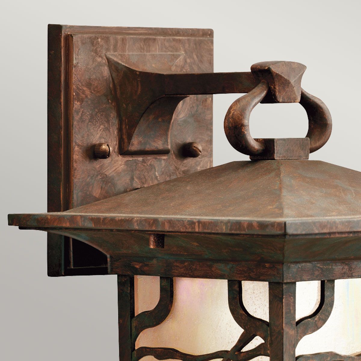 Quintiesse Morris Single Medium IP44 Wall Lantern - Distressed Copper