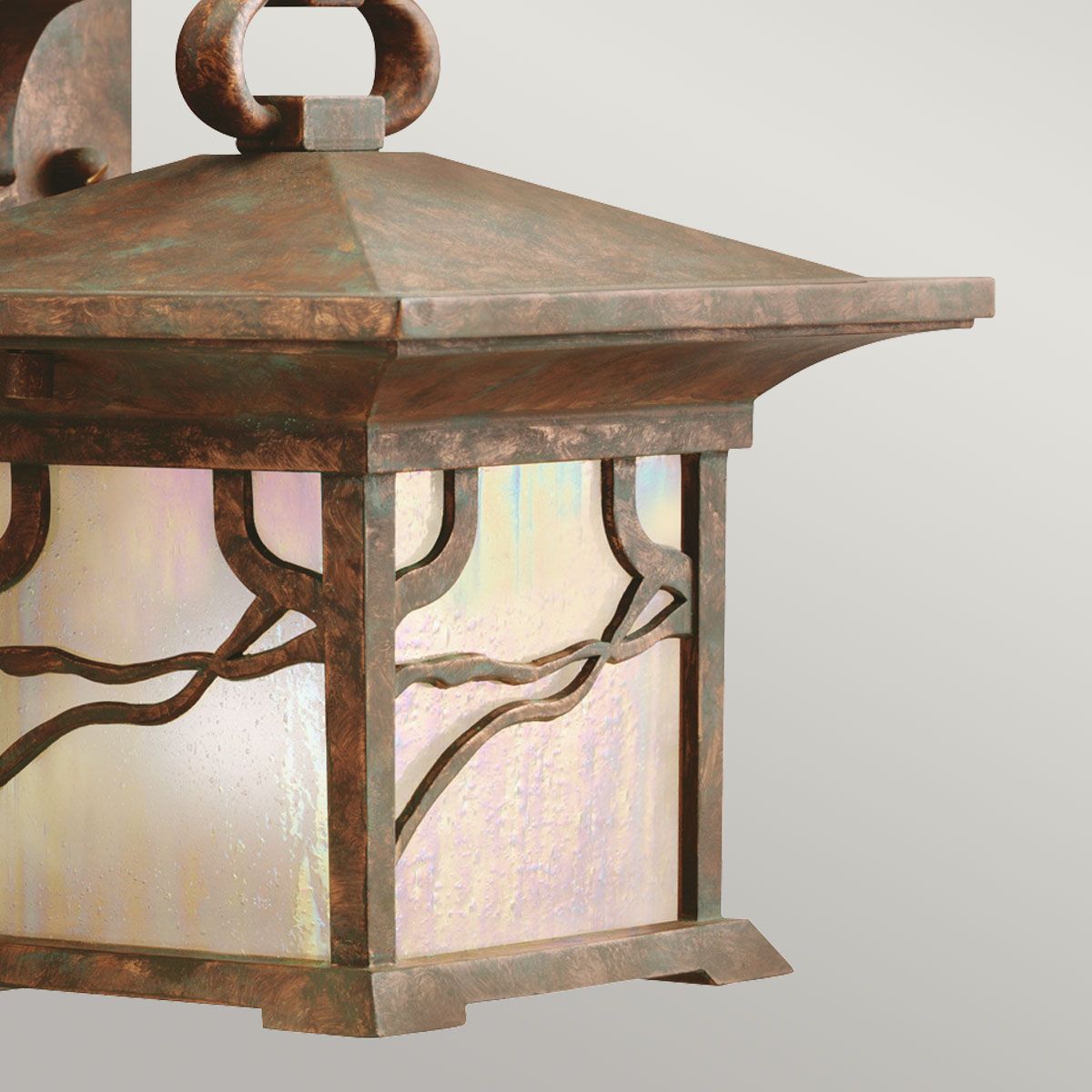Quintiesse Morris Single Small IP44 Wall Lantern - Distressed Copper