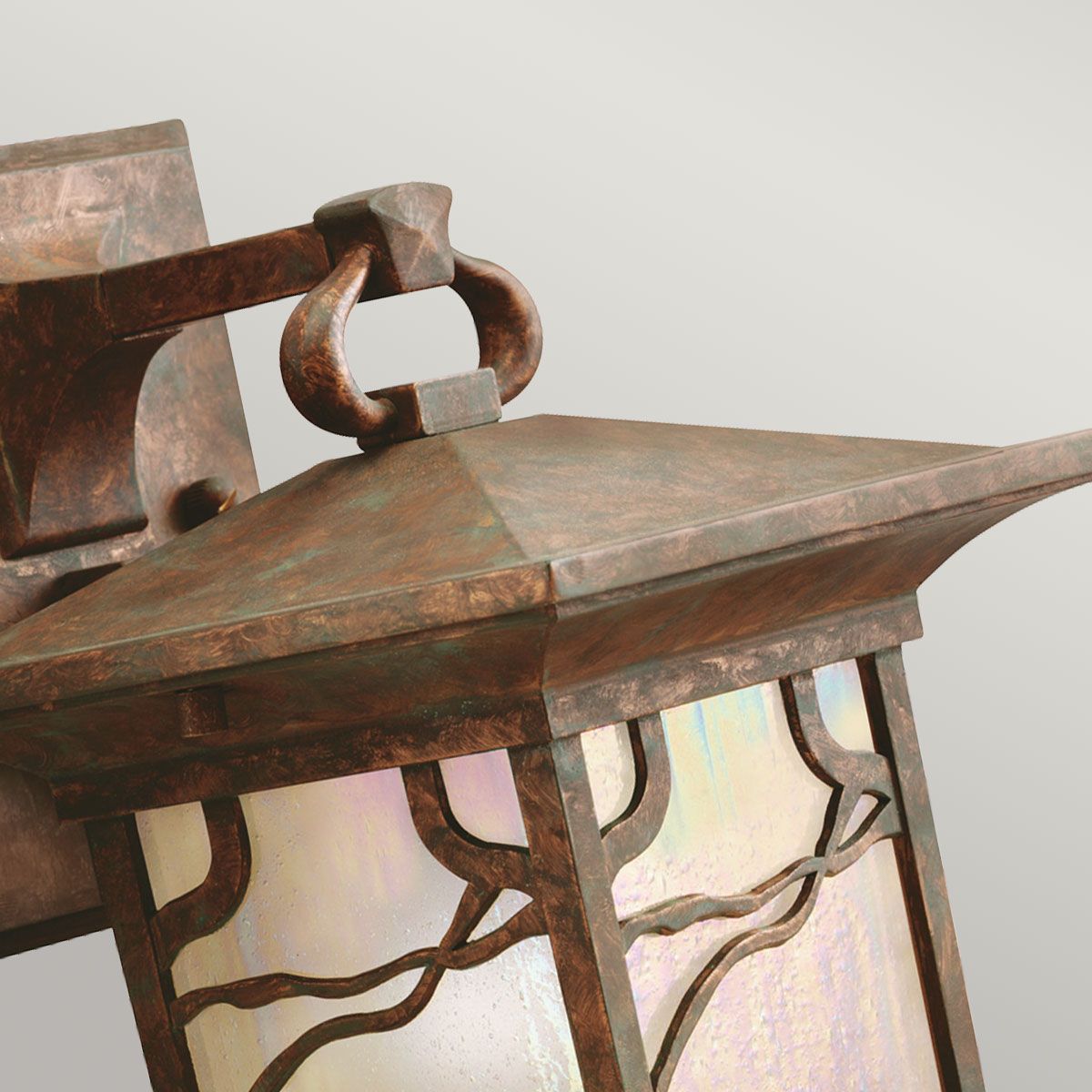 Quintiesse Morris Single Small IP44 Wall Lantern - Distressed Copper