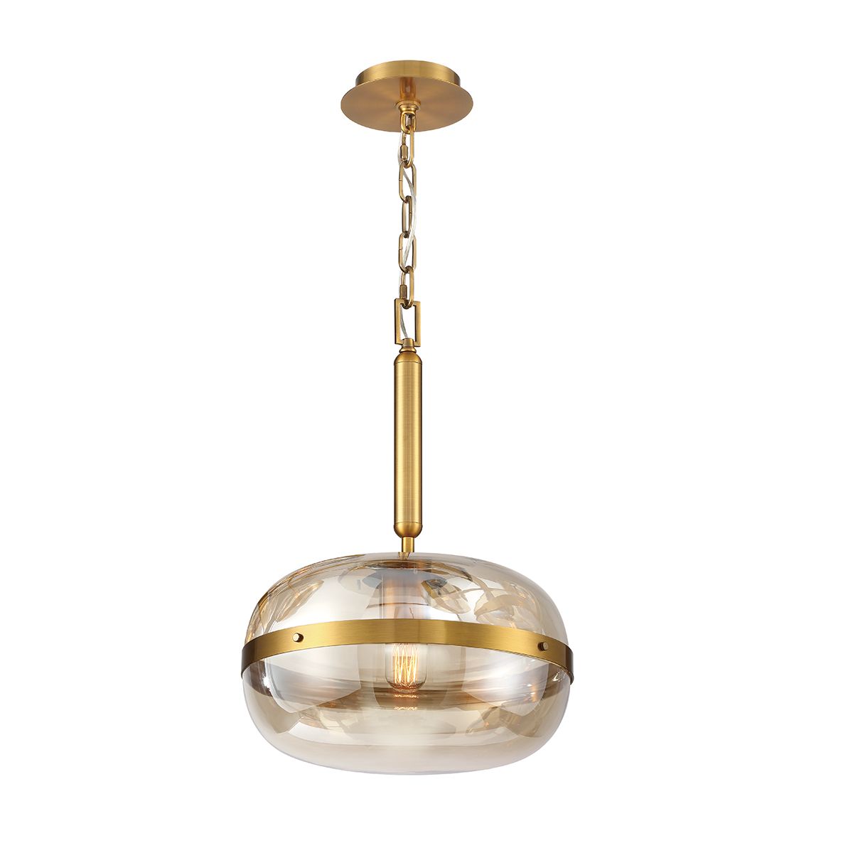 Quintiesse Nottingham 1 Light Pendant - Antique Brass