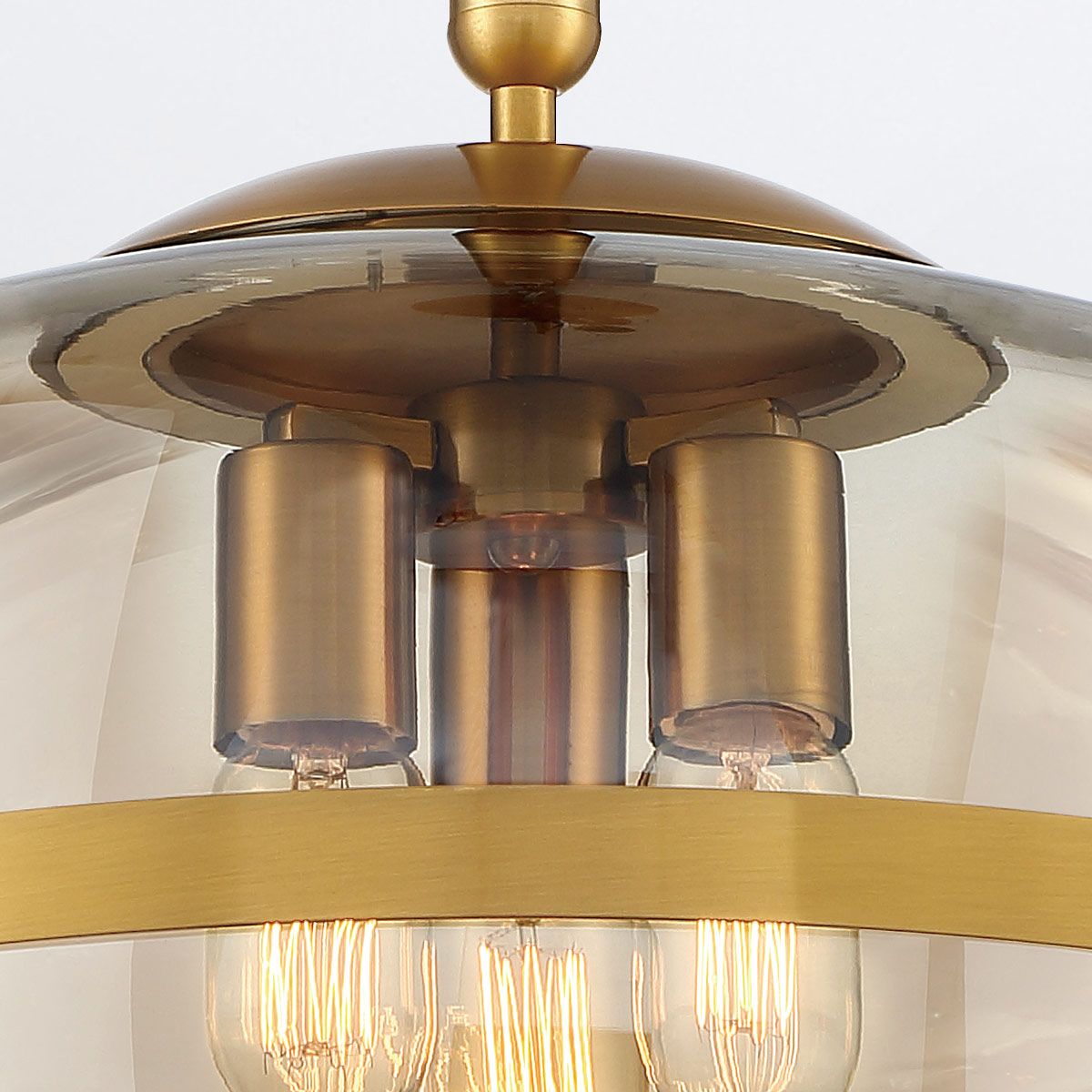 Quintiesse Nottingham 3 Light Pendant - Antique Brass