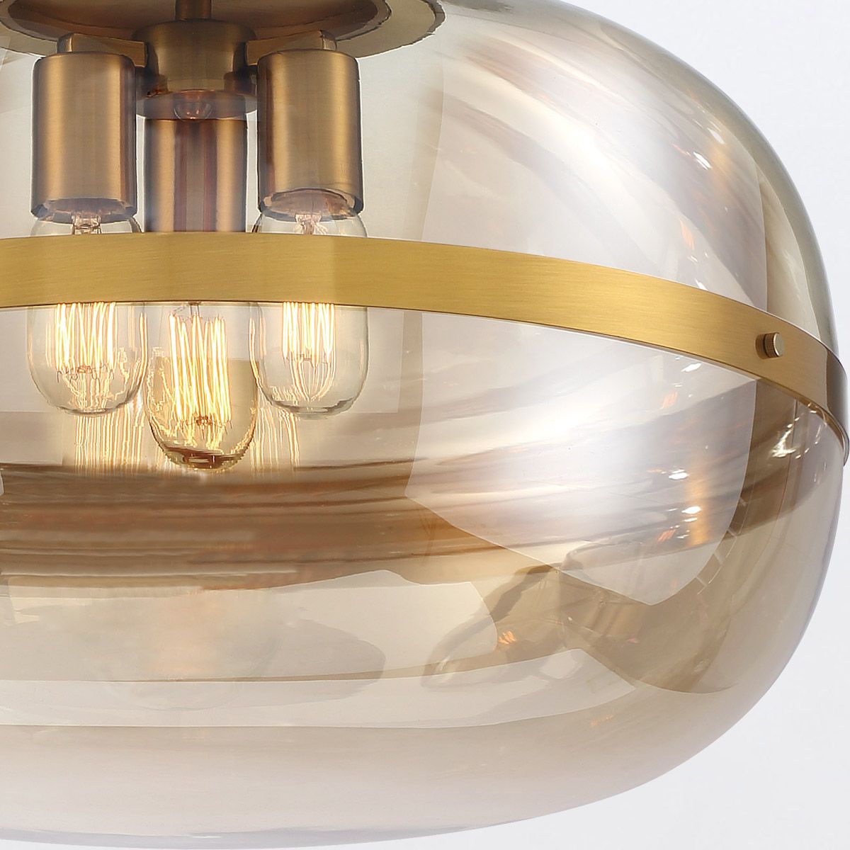 Quintiesse Nottingham 3 Light Pendant - Antique Brass