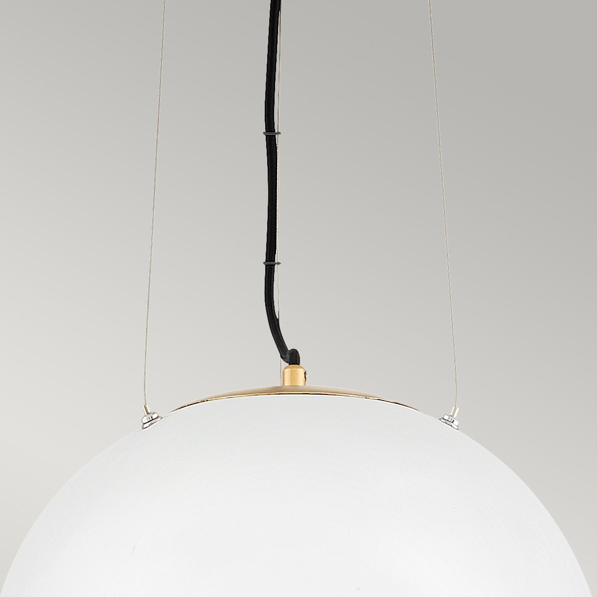 Quintiesse Nula Single Pendant - Shell White & Luxe Gold