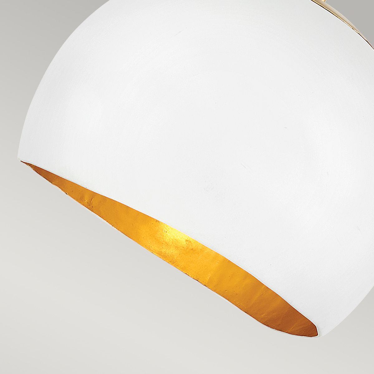 Quintiesse Nula Single Pendant - Shell White & Luxe Gold